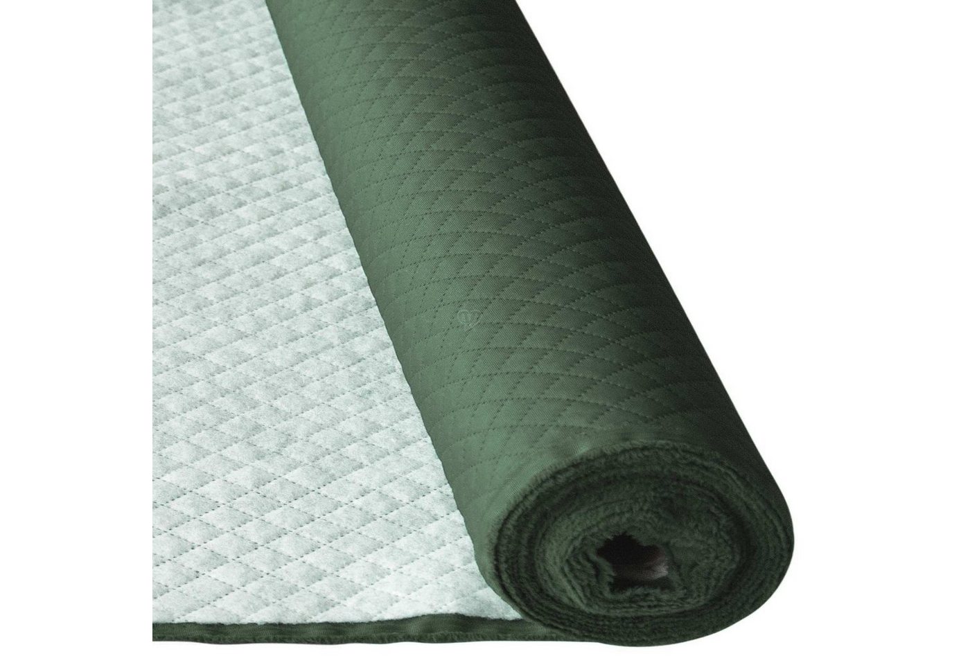 maDDma Stoff 1m Meterware Raute Steppstoff 158cm breit, oliv – Bild 3 von 5