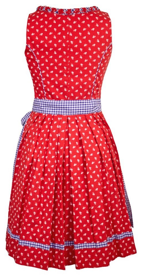 Maddox Dirndl 'Achensee' Traditionell, Rot Kobalt 55 cm – Bild 2 von 5