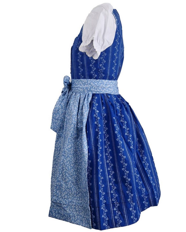 Maddox Dirndl 'Gabriella' 3-tlg. mit Bluse Blümchenmuster, Blau – Bild 2 von 5