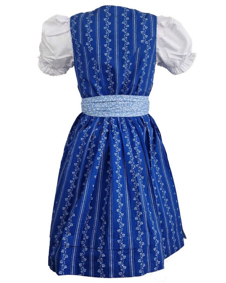 Maddox Dirndl 'Gabriella' 3-tlg. mit Bluse Blümchenmuster, Blau – Bild 3 von 5