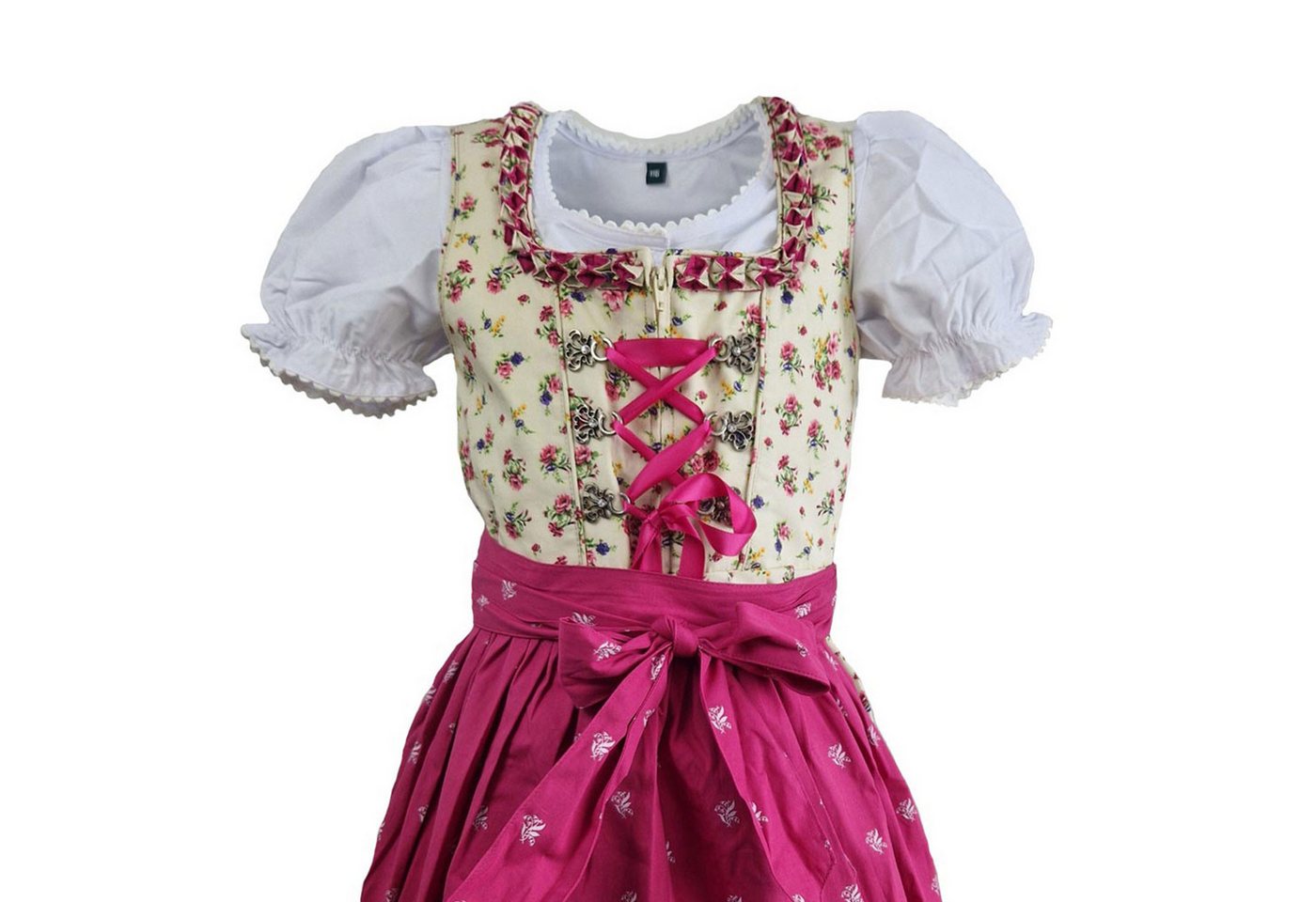 Maddox Dirndl 'Hellen' Blümchenmuster 3-tlg. mit Bluse, Creme P – Bild 3 von 5