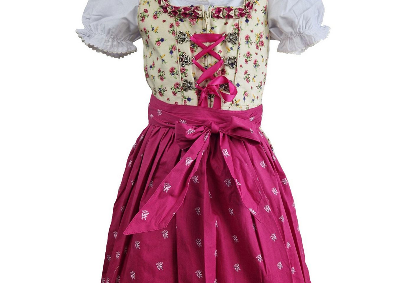 Maddox Dirndl 'Hellen' Blümchenmuster 3-tlg. mit Bluse, Creme P – Bild 4 von 5