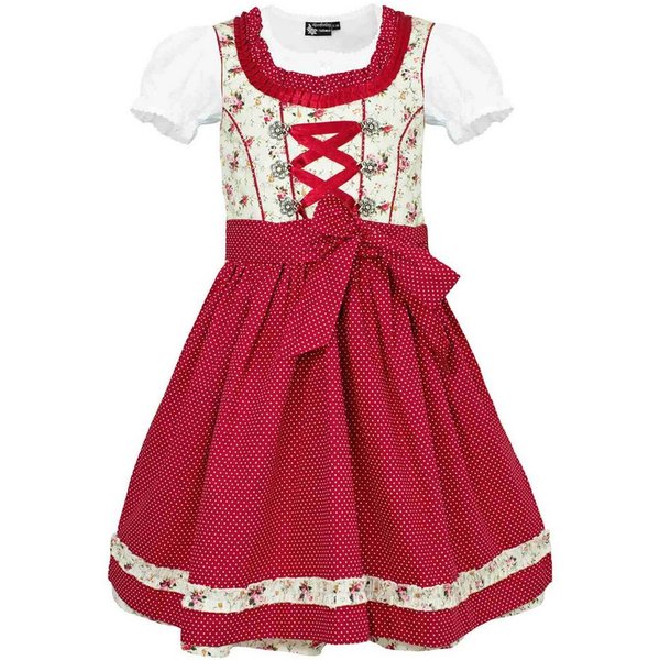 Maddox Dirndl Kinderdirndl 'Zermatt' 3-tlg., Streublümchen Crem