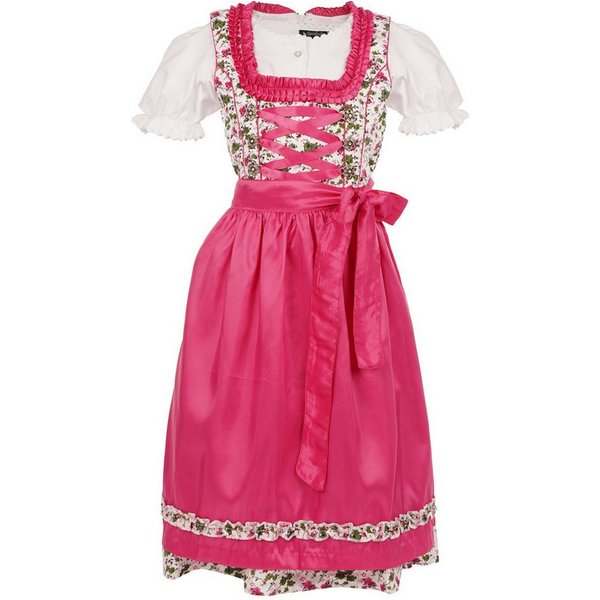 Maddox Dirndl Kinderdirndl 'Zermatt' 3-tlg., Streublümchen Pink