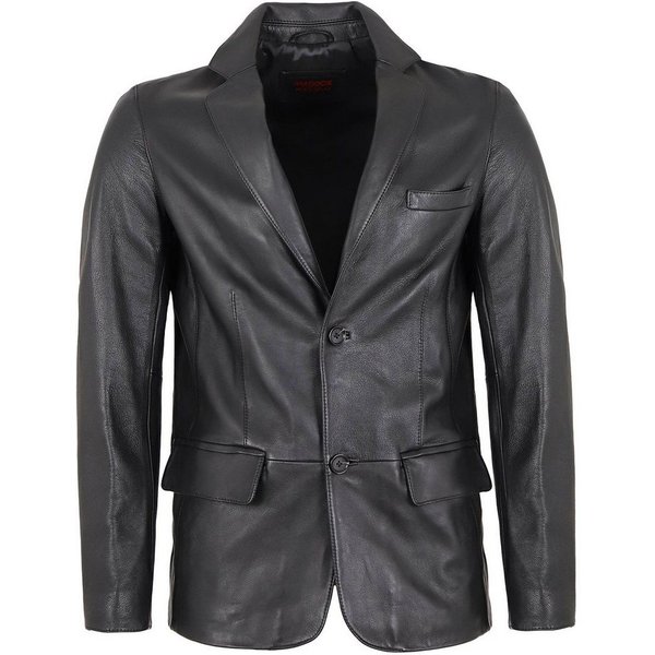Maddox Lederjacke Claudio Echtleder Herren Lederjacke Sakko Lammnappa schwarz