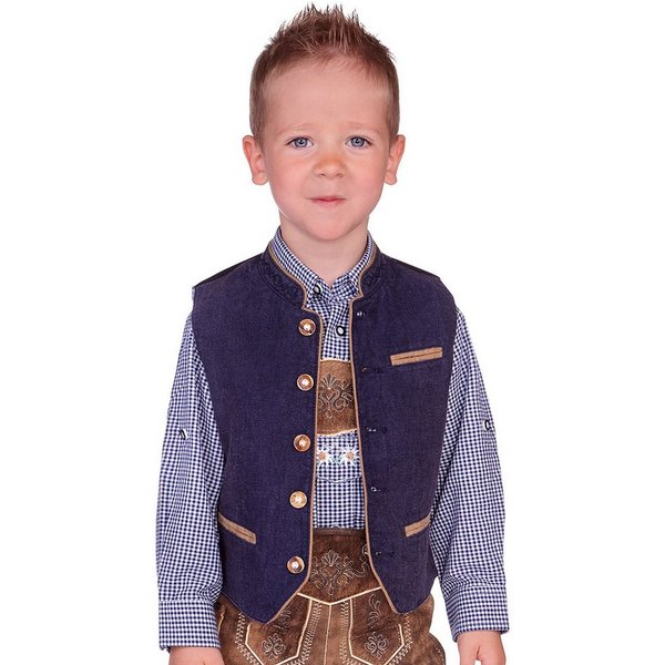 Maddox Trachtenjacke Kinderweste - OLIVER KID - marine
