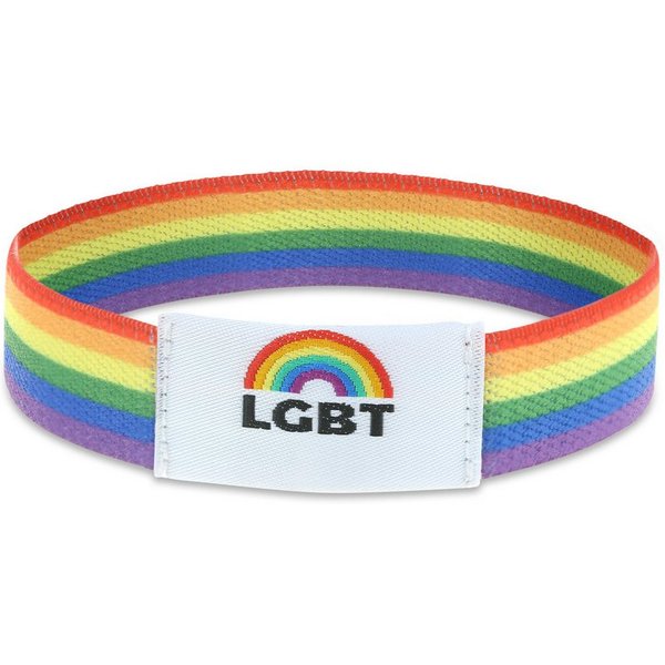 Made by Nami Armband Elastisches Stoffarmband Regenbogenfarben Pride Merch Unisex, aus Stoff – farbenfroh – für Festivals – LGBTQ-Design
