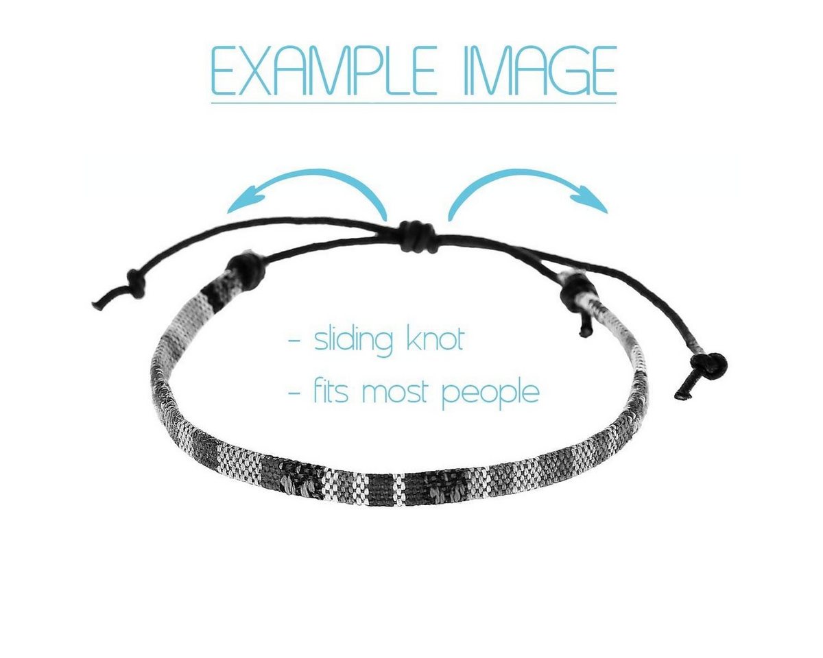 Made by Nami Freundschaftsarmband Boho Surfer Strand Festival Accessoires, Ethno Hippie Style 100% Wasserfest Verstellbar – Bild 5 von 5