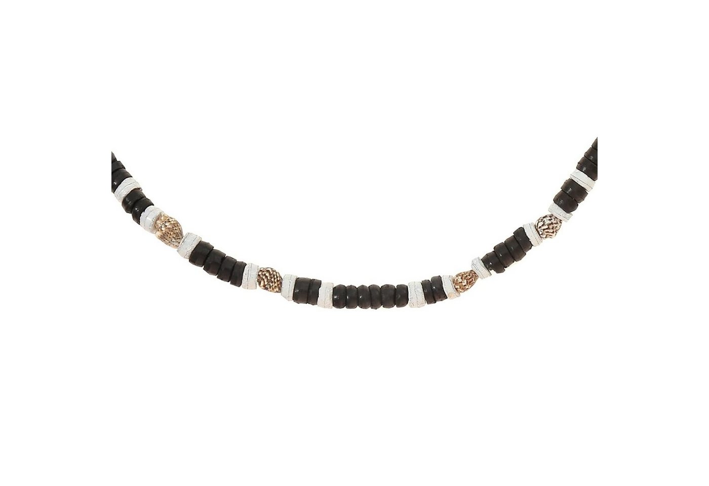 Made by Nami Perlenkette Surfer Halskette mit echten Kokosnussperlen, Herren Damen Strand Schmuck Wasserfest – Bild 4 von 5