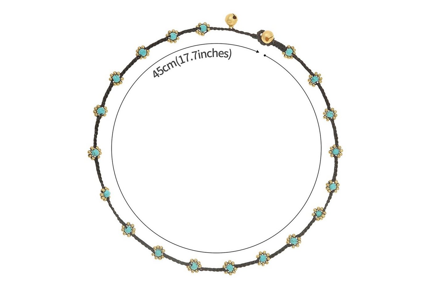 Made by Nami Perlenkette Surfer Halskette Perlen Boho Schmuck, Festival Strand Accessoires Goa Hippie – Bild 4 von 5