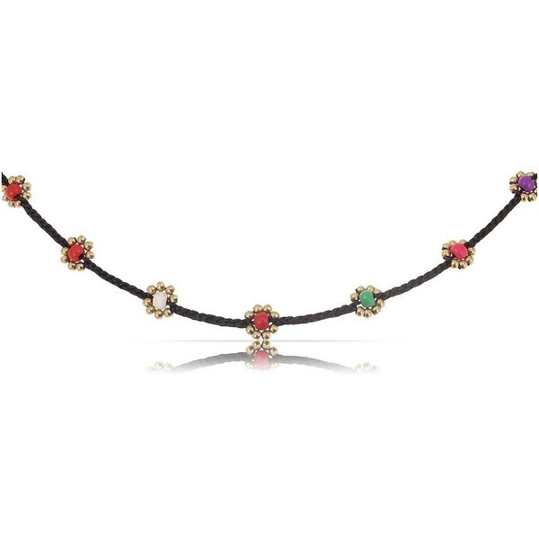 Made by Nami Perlenkette Surfer Halskette Perlen Boho Schmuck, Festival Strand Accessoires Goa Hippie