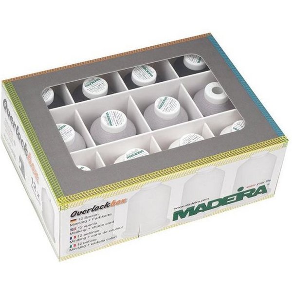 Madeira - Aerolock + Aeroflock Overlockbox 12 Konen Overlockgarn