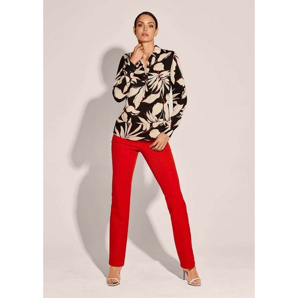MADELEINE Hemdbluse Florale Bluse mit Schößchen Allover-Blütenmuster, Hemdkragen, verdeckte Knopfleiste
