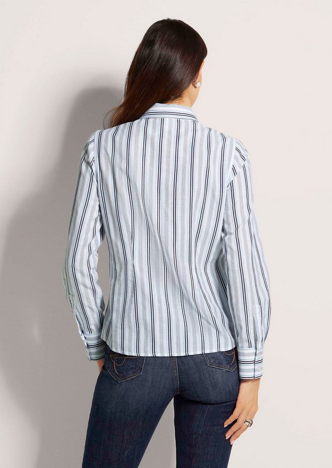 MADELEINE Hemdbluse Modische Bluse mit Streifenmuster Gestreiftes Design mit Hemdkragen und durchgehender Knopfleiste – Bild 2 von 5