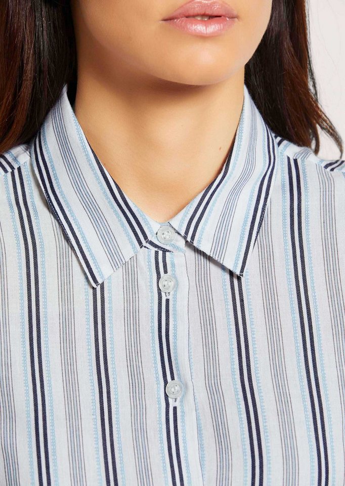 MADELEINE Hemdbluse Modische Bluse mit Streifenmuster Gestreiftes Design mit Hemdkragen und durchgehender Knopfleiste – Bild 4 von 5