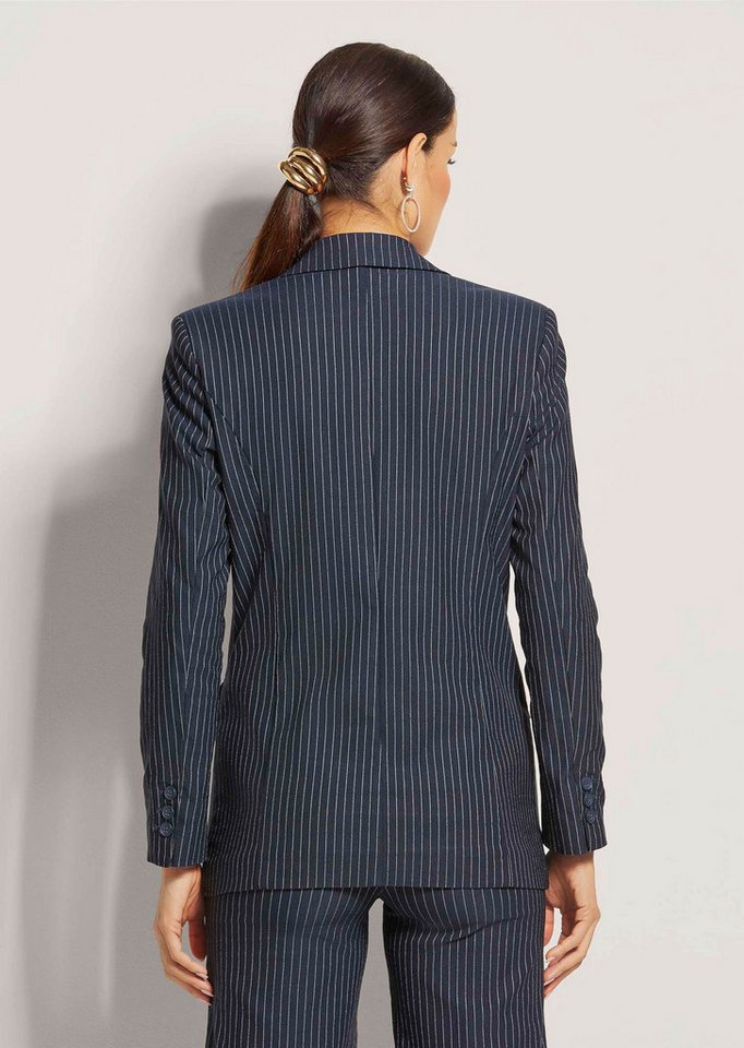 MADELEINE Kurzblazer Eleganter, taillierter Blazer Meliertes Design mit klassischem Reverskragen und Knopfverschluss – Bild 2 von 5