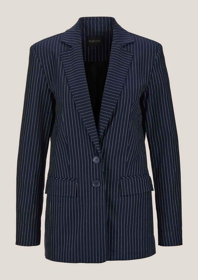 MADELEINE Kurzblazer Eleganter, taillierter Blazer Meliertes Design mit klassischem Reverskragen und Knopfverschluss – Bild 5 von 5