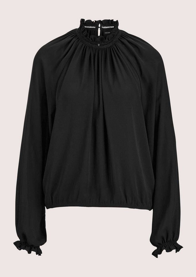 MADELEINE Langarmbluse Elegante Bluse mit Stehkragen, Uni Uni-Design mit Stehkragen und rückseitigem Knopfverschluss – Bild 5 von 5