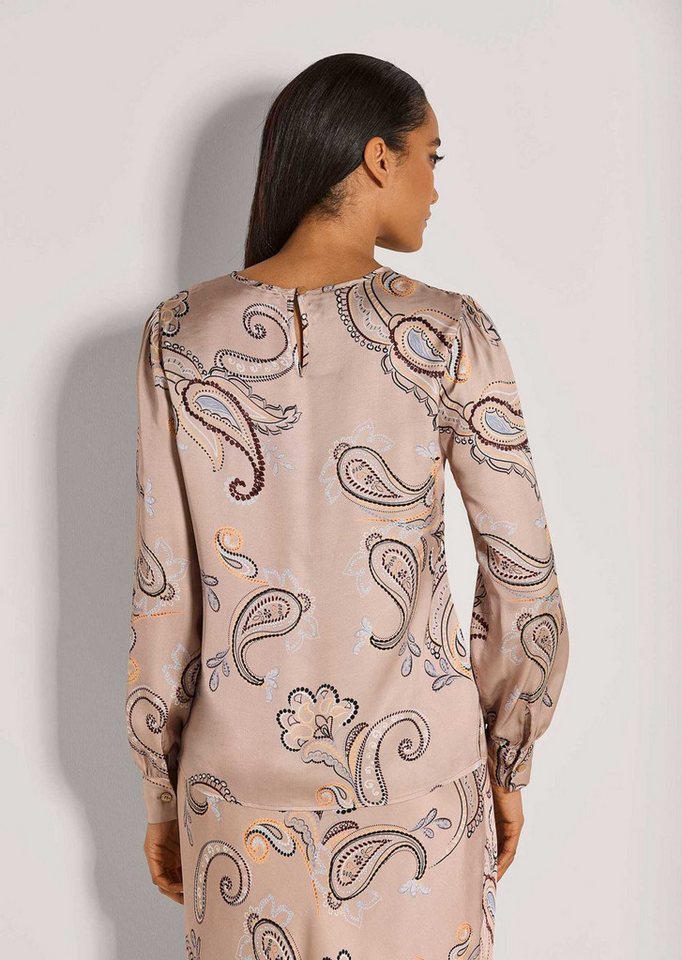 MADELEINE Langarmbluse Elegante Viskosebluse mit Knopfverschluss Zart fließend, Rundhals, Paisley-Print, langärmelig – Bild 2 von 5
