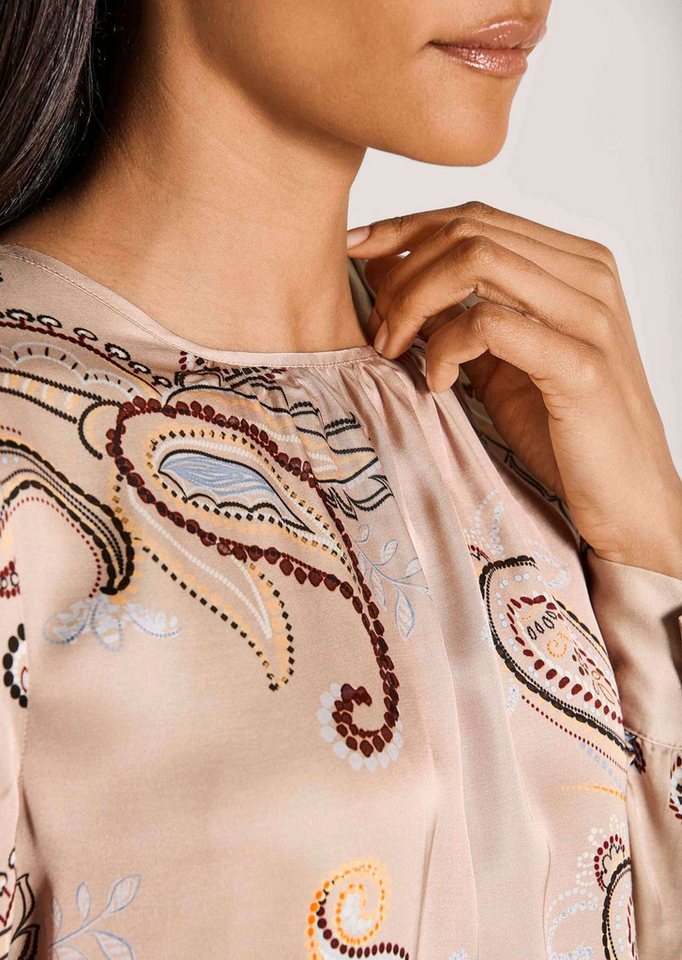 MADELEINE Langarmbluse Elegante Viskosebluse mit Knopfverschluss Zart fließend, Rundhals, Paisley-Print, langärmelig – Bild 4 von 5