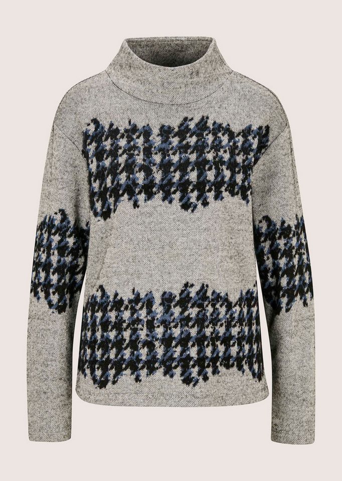 MADELEINE Langarmshirt Jacquard-Sweatshirt mit Hahnentritt Breite Streifen & lässig überschnittene Schultern – Bild 5 von 5