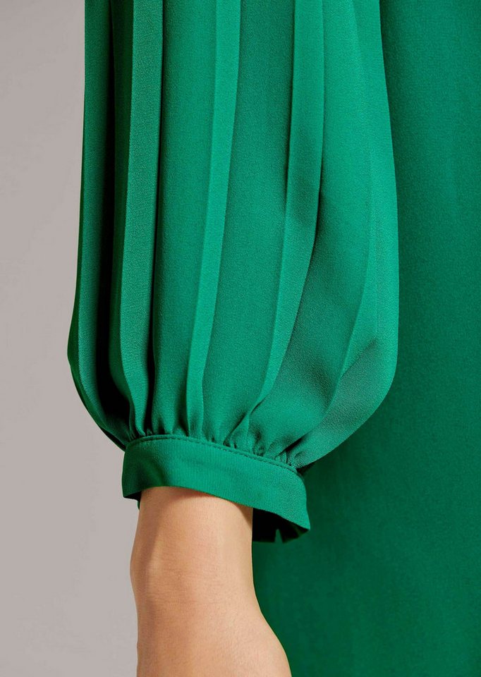 MADELEINE Midikleid Elegantes, gerades Langarmkleid Gestreiftes Design mit elegantem Rundhalsausschnitt – Bild 4 von 5