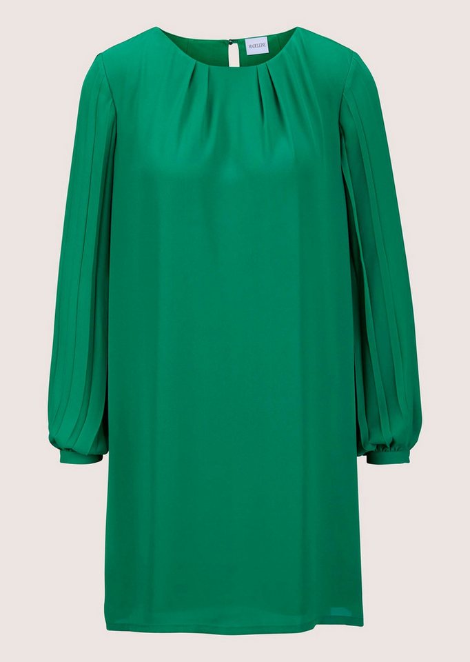 MADELEINE Midikleid Elegantes, gerades Langarmkleid Gestreiftes Design mit elegantem Rundhalsausschnitt – Bild 5 von 5