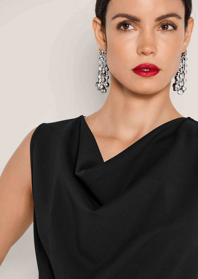 MADELEINE Midikleid Elegantes Jersey-Kleid mit Wasserfallausschnitt Ärmellos und figurbetont, knieumspielende Länge – Bild 4 von 5