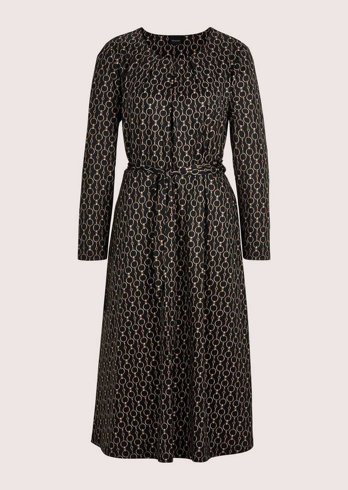 MADELEINE Midikleid Elegantes Kleid mit grafischem Muster Midikleid mit Rundhals, Taillenband und langen Ärmeln – Bild 5 von 5