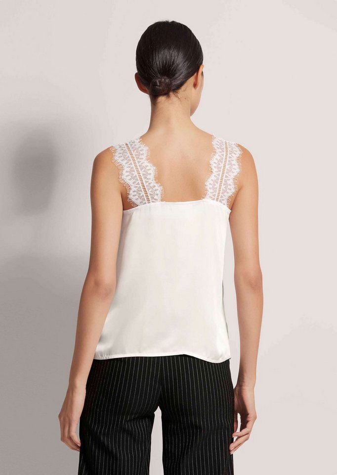 MADELEINE Shirttop Satin-Top mit Spitze – Bild 2 von 5