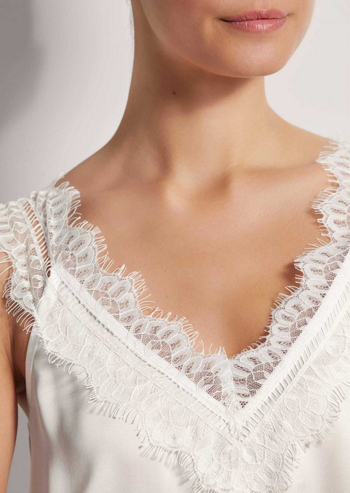 MADELEINE Shirttop Satin-Top mit Spitze – Bild 4 von 5