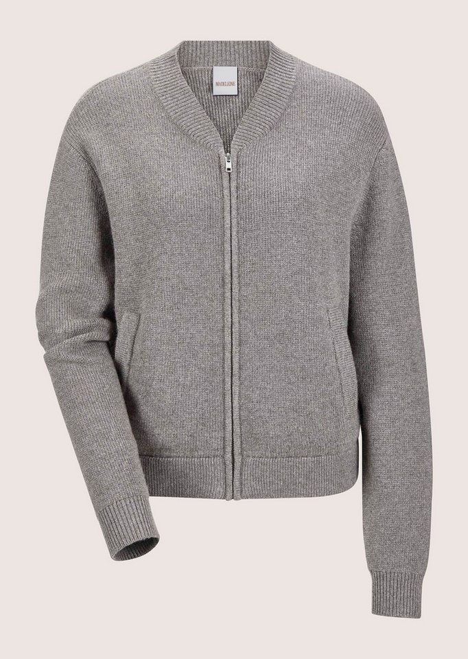 MADELEINE Strickjacke Sportiver Strick-Blouson mit Reißverschluss Eleganter Blouson mit Stehkragen und Zipper, Langarm – Bild 5 von 5