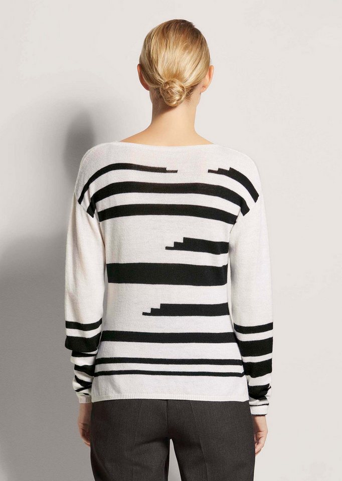MADELEINE Strickpullover Intarsien-Pullover aus Schurwolle – Bild 2 von 5
