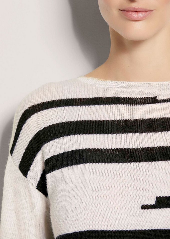MADELEINE Strickpullover Intarsien-Pullover aus Schurwolle – Bild 4 von 5