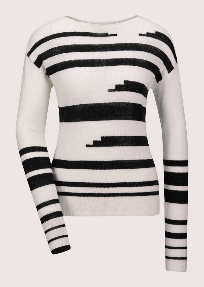 MADELEINE Strickpullover Intarsien-Pullover aus Schurwolle – Bild 5 von 5