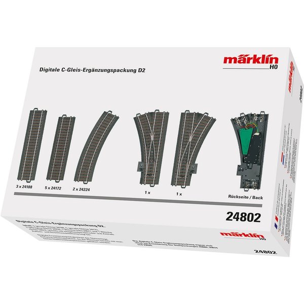 Märklin Gleise-Set Digit. C-Gleis Ergänzungsp. D2, Wechselstrom - 24802, H0