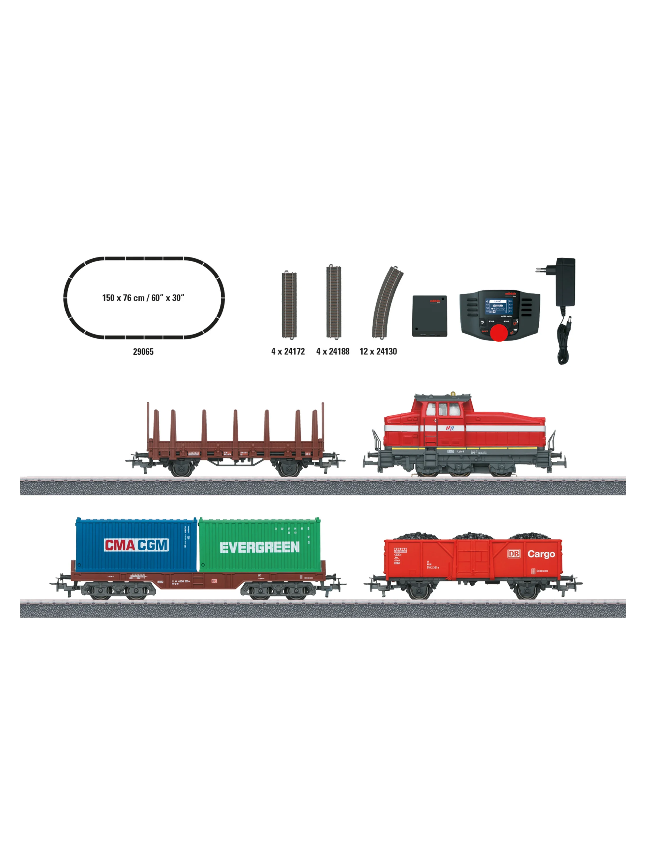 Märklin Modelleisenbahn-Set Digital-Startpackung Moderner Rangierbetrieb mit DHG 500 - 29065, Spur H0, Made in Europe – Bild 2 von 2