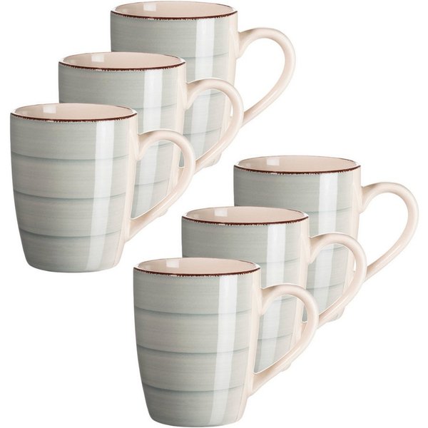 MÄSER Becher LUMACA, 6-tlg., Steinzeug