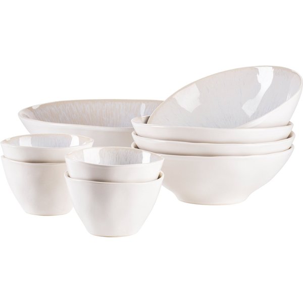 MÄSER Salatschüssel FROZEN, Salatschüssel-Set, Steinzeug, Steinzeug, (9-tlg)