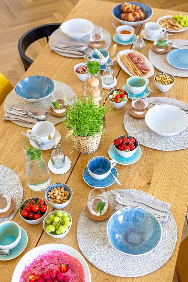 MÄSER Salatschüssel FROZEN, Salatschüssel-Set, Steinzeug, Steinzeug, (9-tlg) – Bild 2 von 5