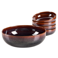 MÄSER Salatschüssel-Set »Elina Uno«, 5-teilig (Braun, Rot)