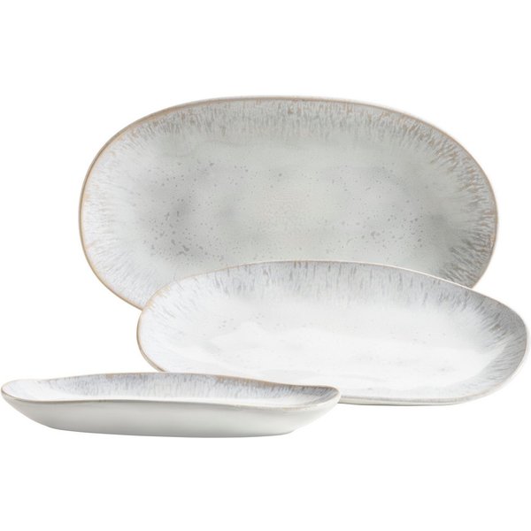 MÄSER Servierplatte Frozen, Servierplatten-Set, Steinzeug, Steinzeug, (Set, 3-tlg)