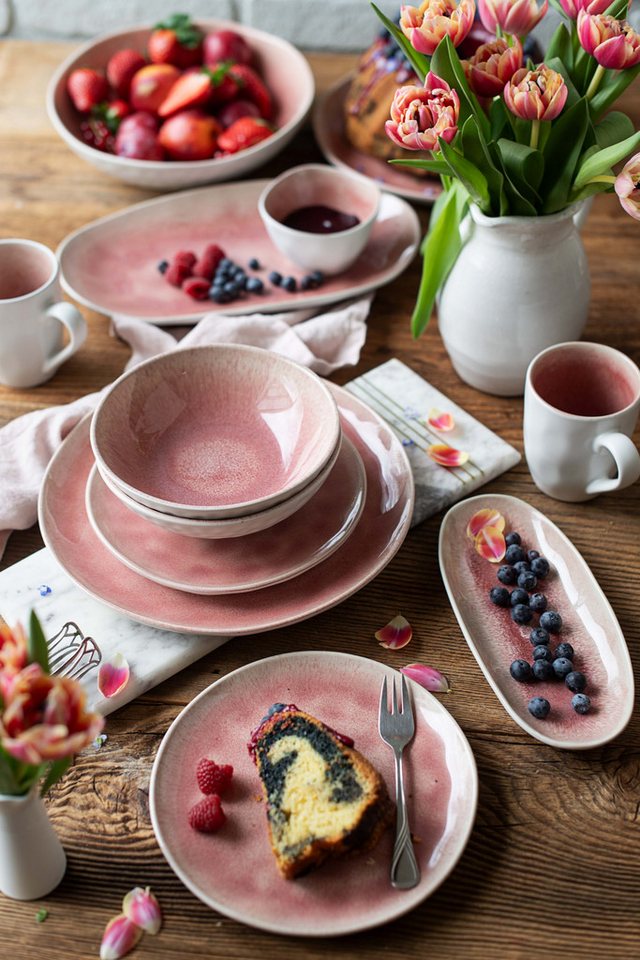 MÄSER Servierplatte Frozen, Servierplatten-Set, Steinzeug, Steinzeug, (Set, 3-tlg) – Bild 5 von 5