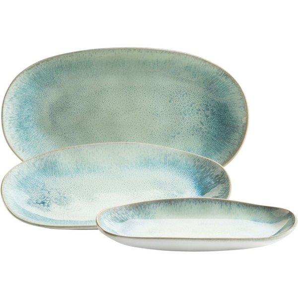 MÄSER Servierplatte Frozen, Servierplatten-Set, Steinzeug, Steinzeug, (Set, 3-tlg)