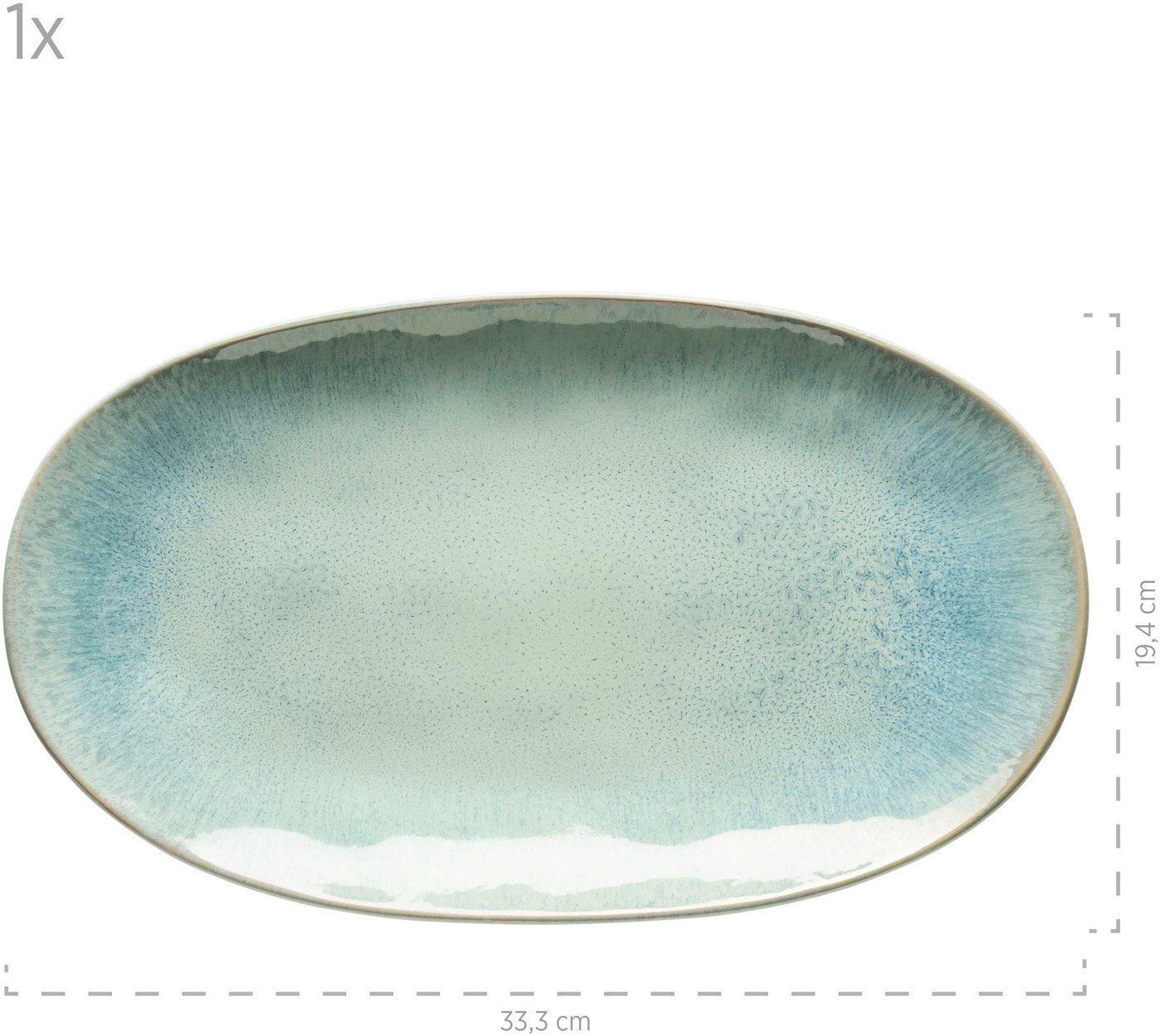 MÄSER Servierplatte Frozen, Servierplatten-Set, Steinzeug, Steinzeug, (Set, 3-tlg) – Bild 4 von 5
