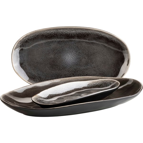 MÄSER Servierplatte Niara Organic, Servierplatten-Set, Steinzeug, Steinzeug, (Set, 3-tlg)