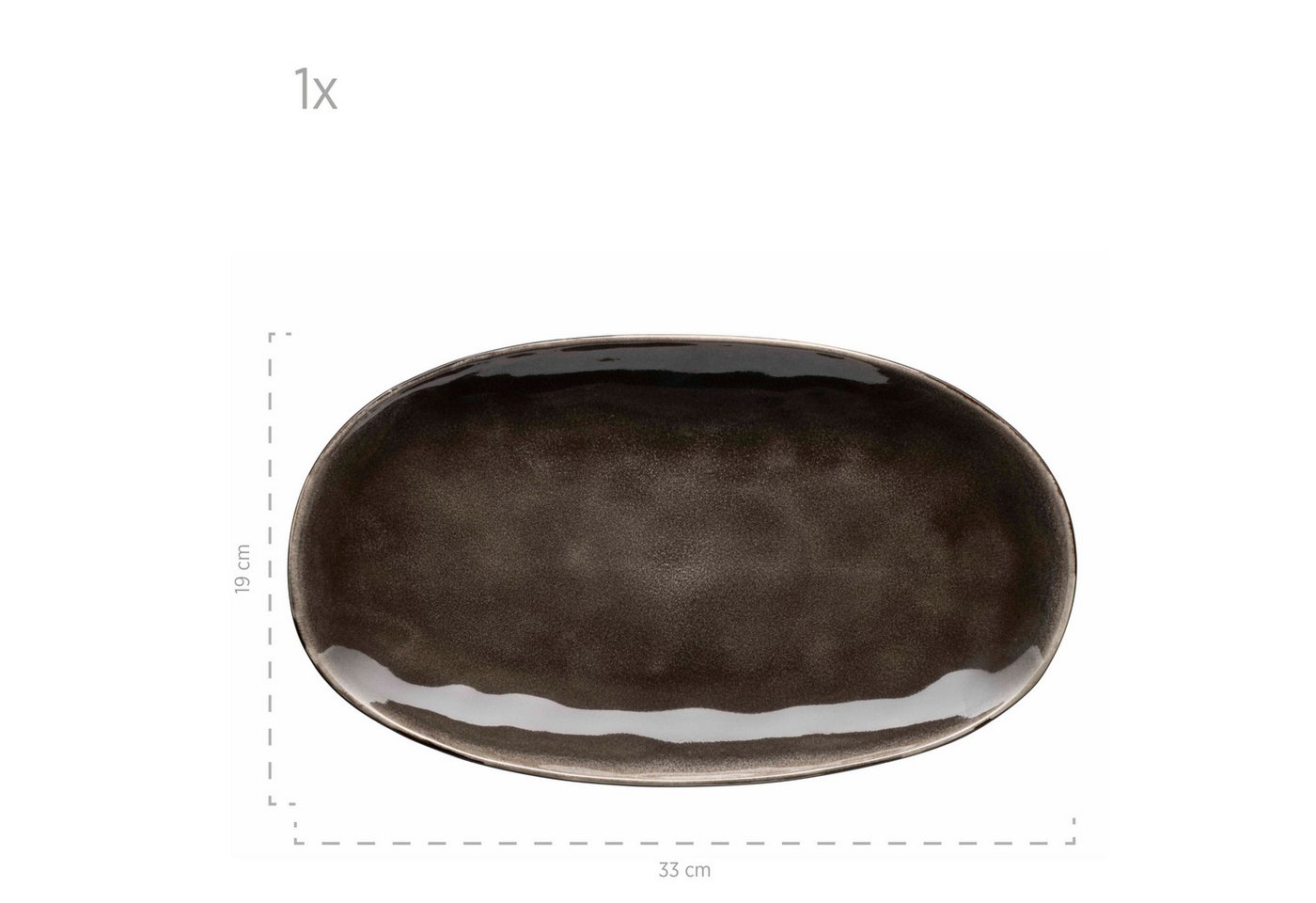 MÄSER Servierplatte Niara Organic, Servierplatten-Set, Steinzeug, Steinzeug, (Set, 3-tlg) – Bild 5 von 5