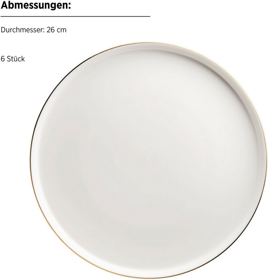 MÄSER Tafelservice SITA, aus Porzellan (12-tlg), 6 Personen, Porzellan, Teller Set, Geschirr-Set, Service – Bild 4 von 5