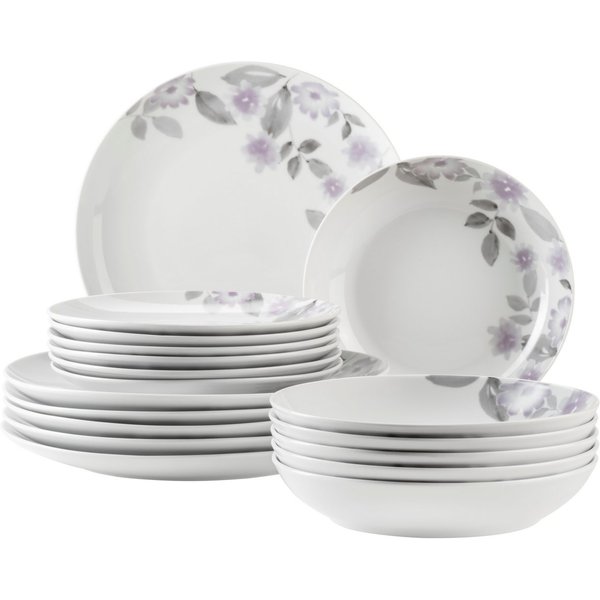 MÄSER Tafelservice Sono (18-tlg), 6 Personen, Porzellan, Teller Set