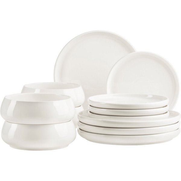 MÄSER Tafelservice Taya (12-tlg), 4 Personen, Porzellan, Teller Set